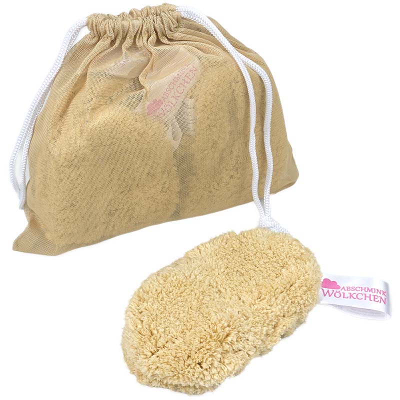 Waschbare Pads zur Gesichtsreinigung (Beige) 6 Stück + Tasche