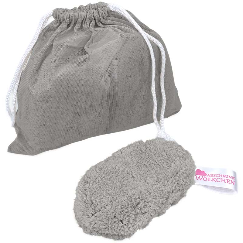 Waschbare Pads zur Gesichtsreinigung (Grau) 6 Stück + Tasche