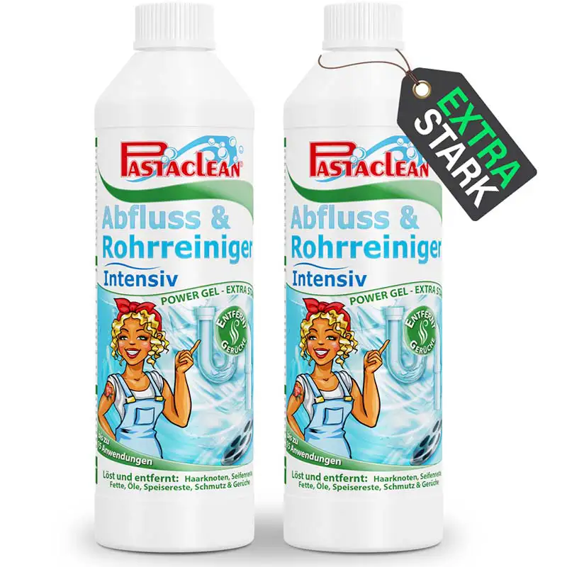 Pastaclean Abflussreiniger Rohrreiniger Abflussfrei extra stark 2x 750ml